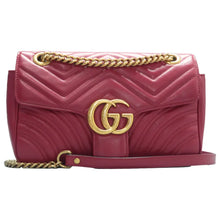 Load image into Gallery viewer, Gucci GG Marmont Leather Shoulder Bag Red
