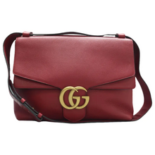 Load image into Gallery viewer, Gucci GG Marmont Leather Shoulder Bag Red
