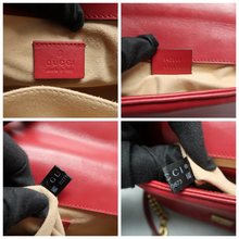 Load image into Gallery viewer, GUCCI GG Marmont Leather Satchel Bag Red
