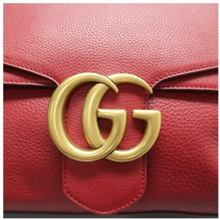 Load image into Gallery viewer, Gucci GG Marmont Leather Shoulder Bag Red
