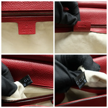 Load image into Gallery viewer, GUCCI GG Marmont Leather Satchel Bag Red
