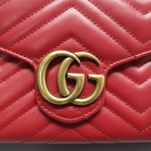 Load image into Gallery viewer, Gucci GG Marmont Leather Shoulder Bag Red
