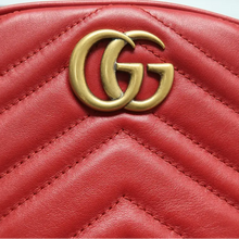 Load image into Gallery viewer, GUCCI GG Marmont Leather Belt Bag Red
