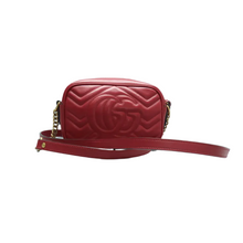 Load image into Gallery viewer, GUCCI GG Marmont Leather Shoulder Bag Red
