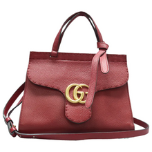 Load image into Gallery viewer, GUCCI GG Marmont Leather Satchel Bag Red
