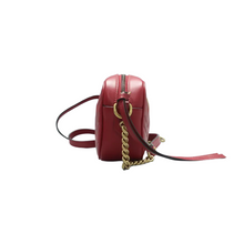 Load image into Gallery viewer, GUCCI GG Marmont Leather Shoulder Bag Red
