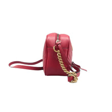 Load image into Gallery viewer, Gucci GG Marmont Small Matelasse Chevron Leather Crossbody Camera Bag Red
