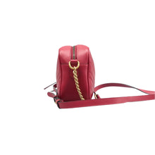 Load image into Gallery viewer, Gucci GG Marmont Small Matelasse Chevron Leather Crossbody Camera Bag Red
