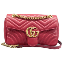 Load image into Gallery viewer, Gucci GG Marmont Leather Shoulder Bag Red
