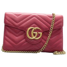 Load image into Gallery viewer, Gucci GG Marmont Leather Shoulder Bag Red
