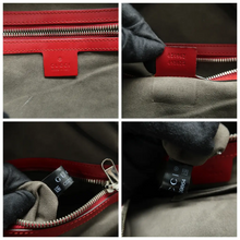 Load image into Gallery viewer, GUCCI Signature GG Leather Backpack Bag Red
