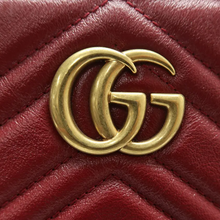 Load image into Gallery viewer, GUCCI GG Marmont Leather Clutch Bag Red
