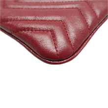 Load image into Gallery viewer, GUCCI GG Marmont Leather Clutch Bag Red
