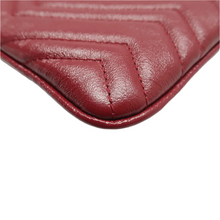 Load image into Gallery viewer, GUCCI GG Marmont Leather Clutch Bag Red
