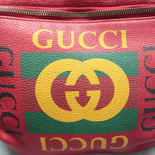 Load image into Gallery viewer, Gucci Print Leather Belt Bag Red
