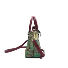 Load image into Gallery viewer, Gucci  Tian Mini Zip Top  GG Supreme Monogram Tote Beige Multicolor Red
