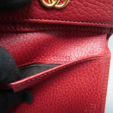 Load image into Gallery viewer, Gucci Compact Folded GG Marmont Leather Wallet Red
