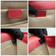 Load image into Gallery viewer, GUCCI Interlocking G Leather Shoulder Bag Red
