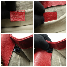 Load image into Gallery viewer, Gucci Interlocking Leather Shoulder Bag Red
