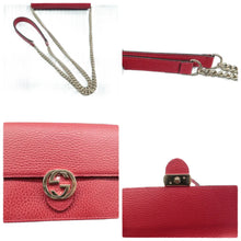 Load image into Gallery viewer, Gucci Interlocking G Leather Shoulder Bag Red
