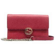 Load image into Gallery viewer, Gucci Interlocking G Leather Shoulder Bag Red
