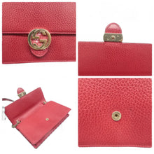 Load image into Gallery viewer, Gucci Interlocking G Leather Shoulder Bag Red
