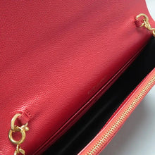 Load image into Gallery viewer, SAINT LAURENT Kate monogramme Tassel Leather Shoulder Bag Red
