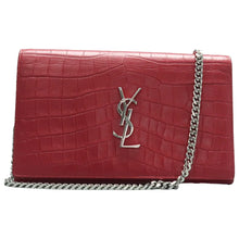 Load image into Gallery viewer, Yves Saint Laurent Kate monogramme Tassel Leather Shoulder Bag Red
