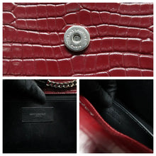 Load image into Gallery viewer, Yves Saint Laurent SAINT LAURENT Kate monogramme Tassel Leather Shoulder Bag Burgundy
