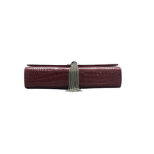 Load image into Gallery viewer, Yves Saint Laurent SAINT LAURENT Kate monogramme Tassel Leather Shoulder Bag Burgundy
