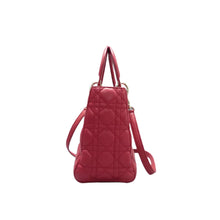 Load image into Gallery viewer, Christian Dior Christian DIOR Lady Dior Patent Leather Satchel Bag Red
