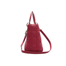 Load image into Gallery viewer, Christian Dior Christian DIOR Lady Dior Patent Leather Satchel Bag Red
