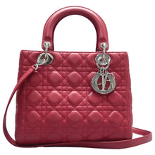 Load image into Gallery viewer, Christian Dior Lady Dior Leather Satchel Bag Red
