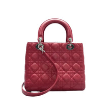 Load image into Gallery viewer, Christian Dior Lady Dior Leather Satchel Bag Red
