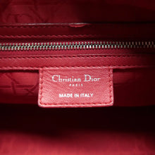 Load image into Gallery viewer, Christian Dior Lady Dior Leather Satchel Bag Red
