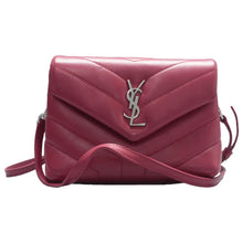 Load image into Gallery viewer, SAINT LAURENT Loulou Leather Shoulder Bag Red
