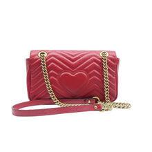 Load image into Gallery viewer, Gucci GG Marmont Leather Shoulder Bag Red
