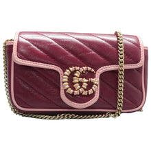 Load image into Gallery viewer, GUCCI GG Marmont Leather Crossbody Bag Red
