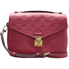 Load image into Gallery viewer, LOUIS VUITTON Metis Monogram Leather Satchel Bag Red
