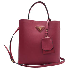 Load image into Gallery viewer, PRADA  Panier Leather Satchel Bag Red
