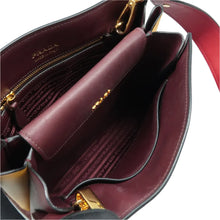 Load image into Gallery viewer, Prada  City Calf Colorblock Bibliotheque Leather Shoulder Bag Red
