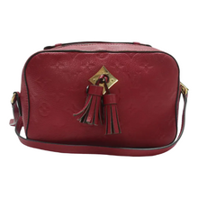 Load image into Gallery viewer, Louis Vuitton Saintonge Monogram Red Leather Satchel Bag - Front
