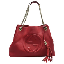 Load image into Gallery viewer, Gucci Soho Chain Leather Shoulder Bag Red
