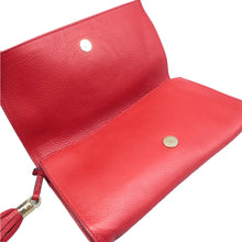 Load image into Gallery viewer, Gucci Soho Pebbled Calfskin Leather Clutch Bag Red
