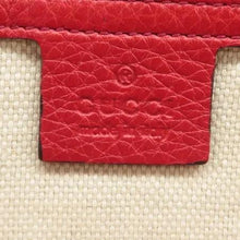 Load image into Gallery viewer, Gucci Soho Pebbled Calfskin Leather Clutch Bag Red
