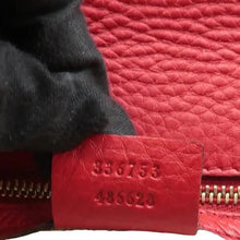 Load image into Gallery viewer, Gucci Soho Pebbled Calfskin Leather Clutch Bag Red
