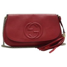 Load image into Gallery viewer, Gucci Soho Leather Shoulder Bag Red

