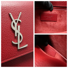 Load image into Gallery viewer, SAINT LAURENT Sunset Leather Shoulder Bag Red
