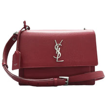 Load image into Gallery viewer, SAINT LAURENT Sunset Leather Shoulder Bag Red
