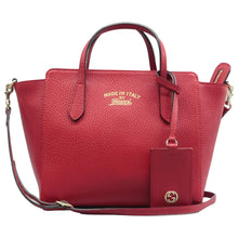 Load image into Gallery viewer, GUCCI  Dollar Swing Calfskin leather Shoulder Bag Red
